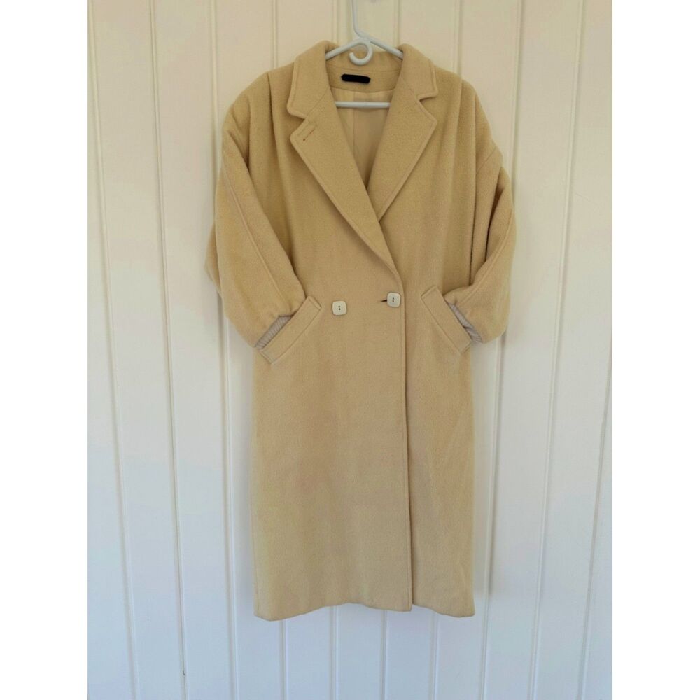 Vtg 90s Women's Classic Wool Trench Coat Casual Business Winter New York City